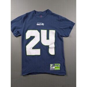 Vintage Seattle Seahawks Marshawn Lynch #24 Women Small Majestic NFL Tee
